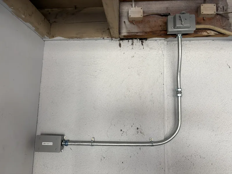 Clean conduit run to a new junction box