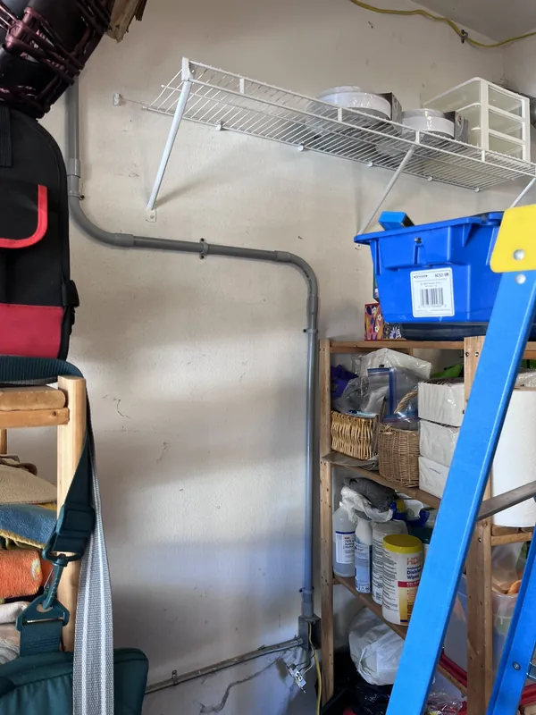 Conduit run for a new garage circuit