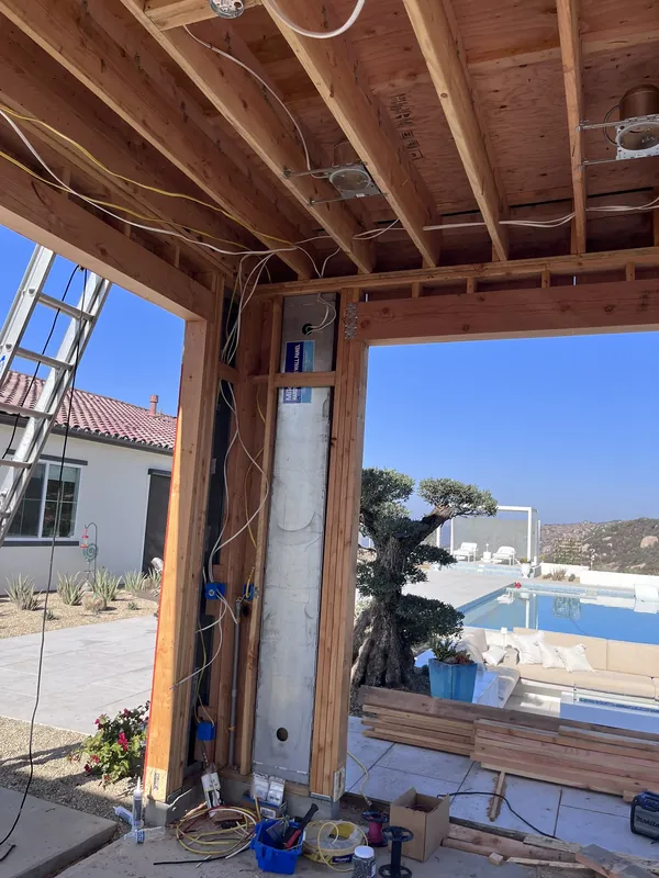 Electrical rough-in for an open patio remodel