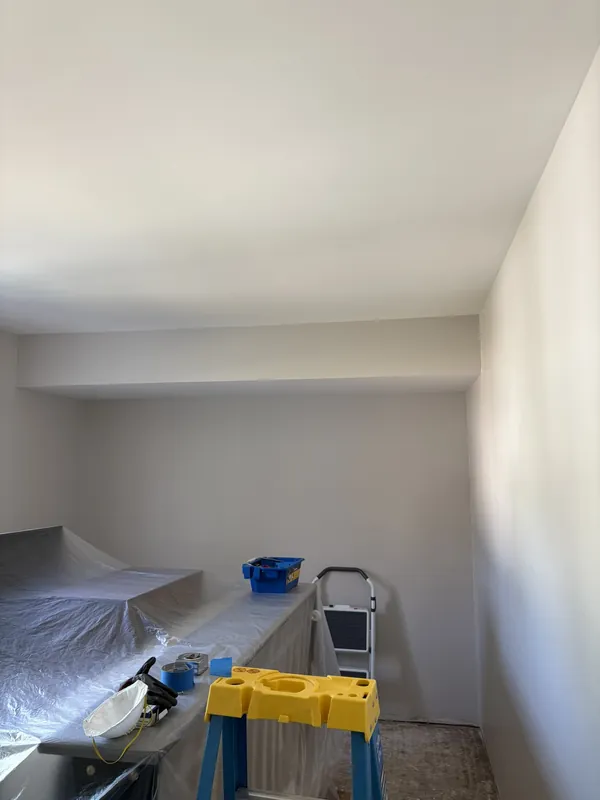 Recessed lighting added during a room remodel